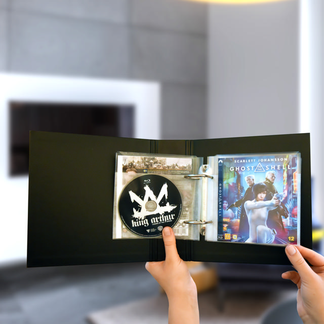 Blu-Ray Paket, 50 dubbla Blu-Ray-fickor med filt, 2 pärmar