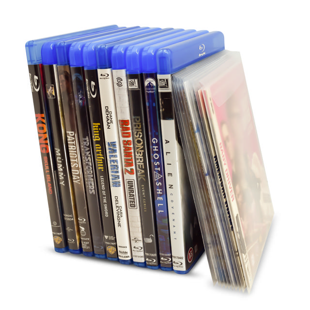 Dubbla Blu-Ray-fodral med filt