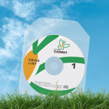 Icke-adhesiv biologiskt nedbrytbar CD/DVD-ficka, med klaff
