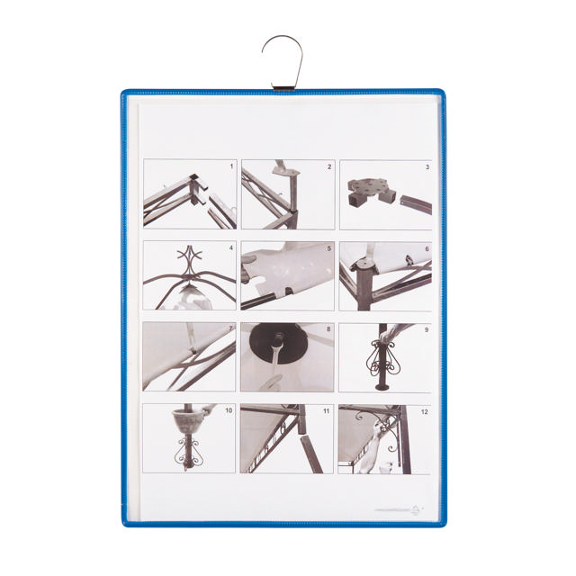 Tarifoldficka med krok, A3, ståendeformat