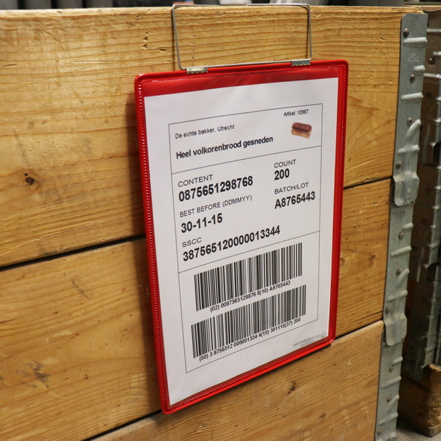Hängande förstärkt logistisk ID-ficka, A4, stående, sidoladdning