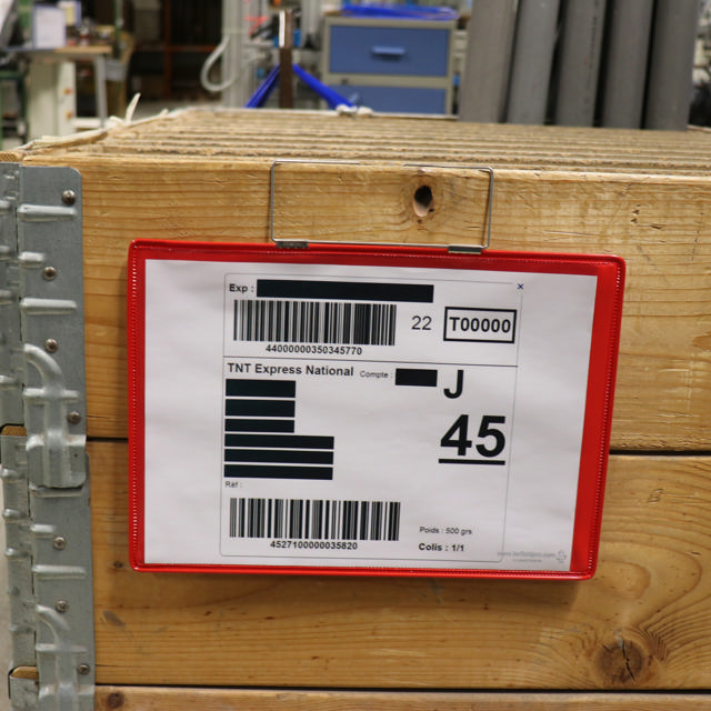 Hängande förstärkt logistisk ID-ficka, A4, liggande, sidoinmatning