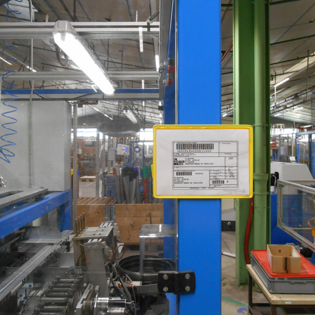 Magnetisk förstärkt logistik-ID-ficka, A4, liggande, sidoinmatning