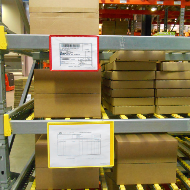 Magnetisk förstärkt logistik-ID-ficka, A5, liggande, sidoinmatning