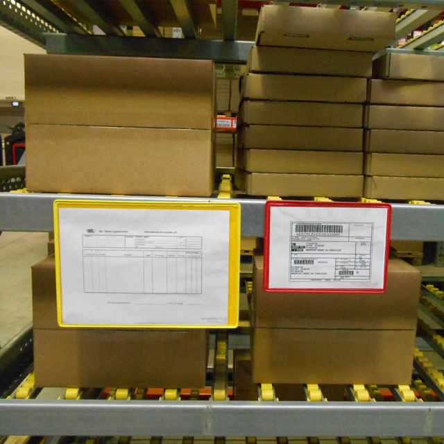Magnetisk förstärkt logistik-ID-ficka, A5, liggande, sidoinmatning