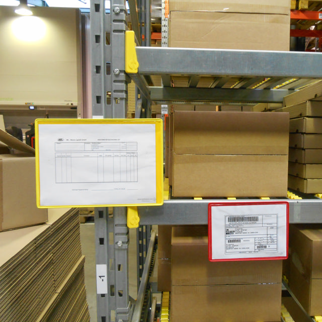 Magnetisk förstärkt logistik-ID-ficka, A5, liggande, sidoinmatning