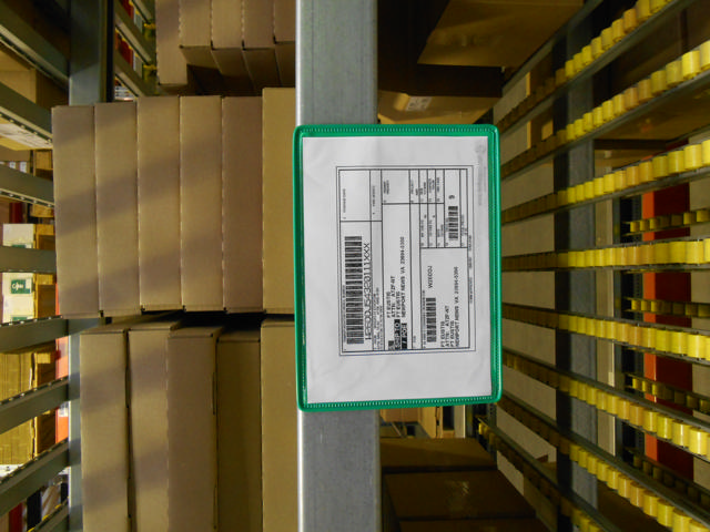 Magnetisk förstärkt logistik-ID-ficka, A5, liggande, sidoladdning