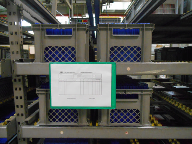 Magnetisk förstärkt logistik-ID-ficka, A5, liggande, sidoladdning