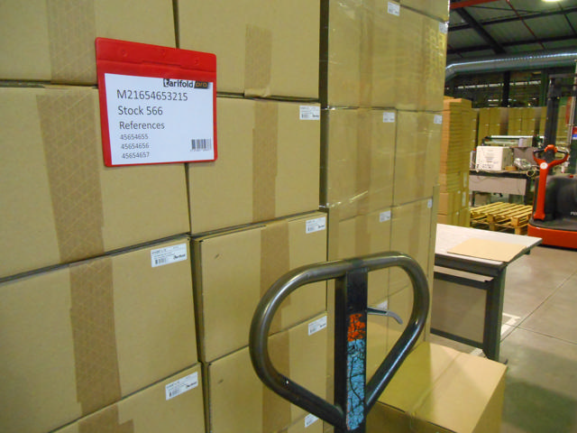 Självhäftande logistik-ID-ficka, permanent, A5, liggande