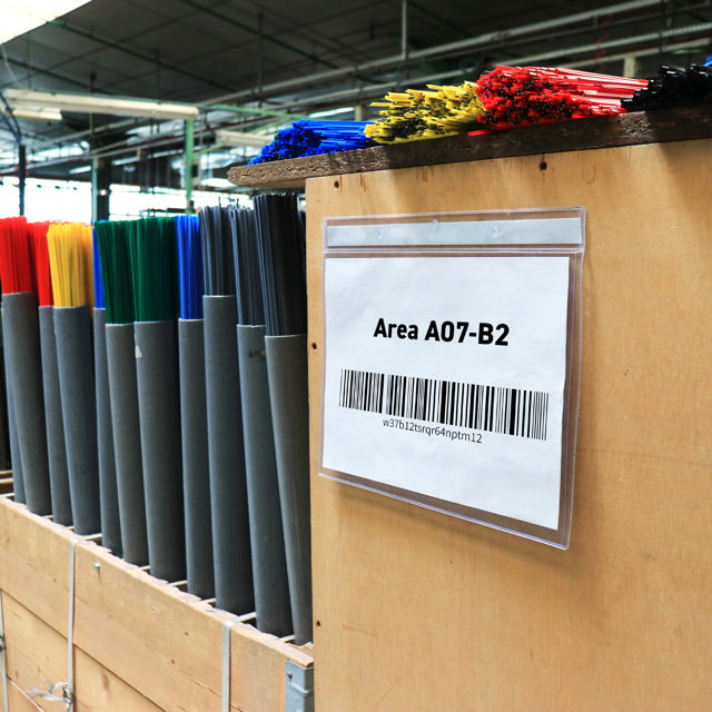 Självhäftande Logistik-ID-ficka, Permanent, A4, Liggandeformat