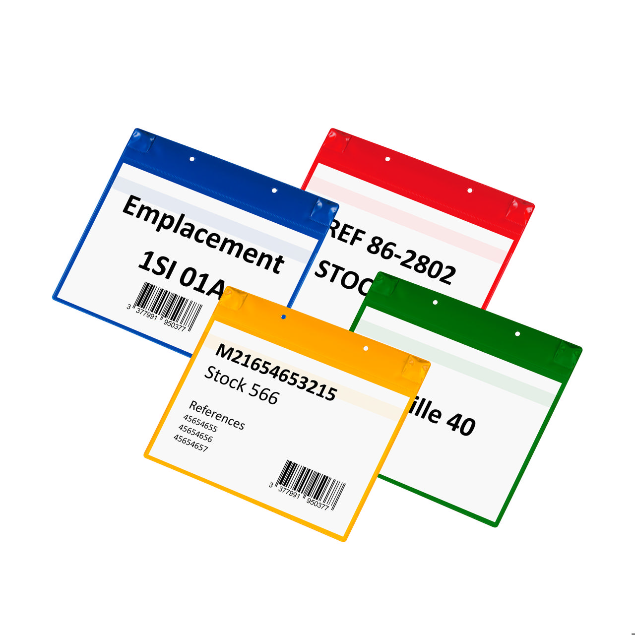 Magnetisk logistik-ID-ficka, med neodymmagneter och klaff, A4, liggande