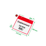 Magnetisk logistik-ID-ficka, med neodymmagneter och klaff, A4, liggande