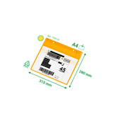 Magnetisk logistik-ID-ficka, med neodymmagneter och klaff, A4, liggandeformat