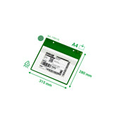 Magnetisk logistik-ID-ficka, med neodymmagneter och klaff, A4, liggande
