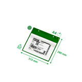 Magnetisk logistik-ID-ficka, med neodymmagneter och klaff, A4, liggande