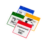 Magnetisk logistik-ID-ficka, med neodymmagneter och klaff, A5, liggande
