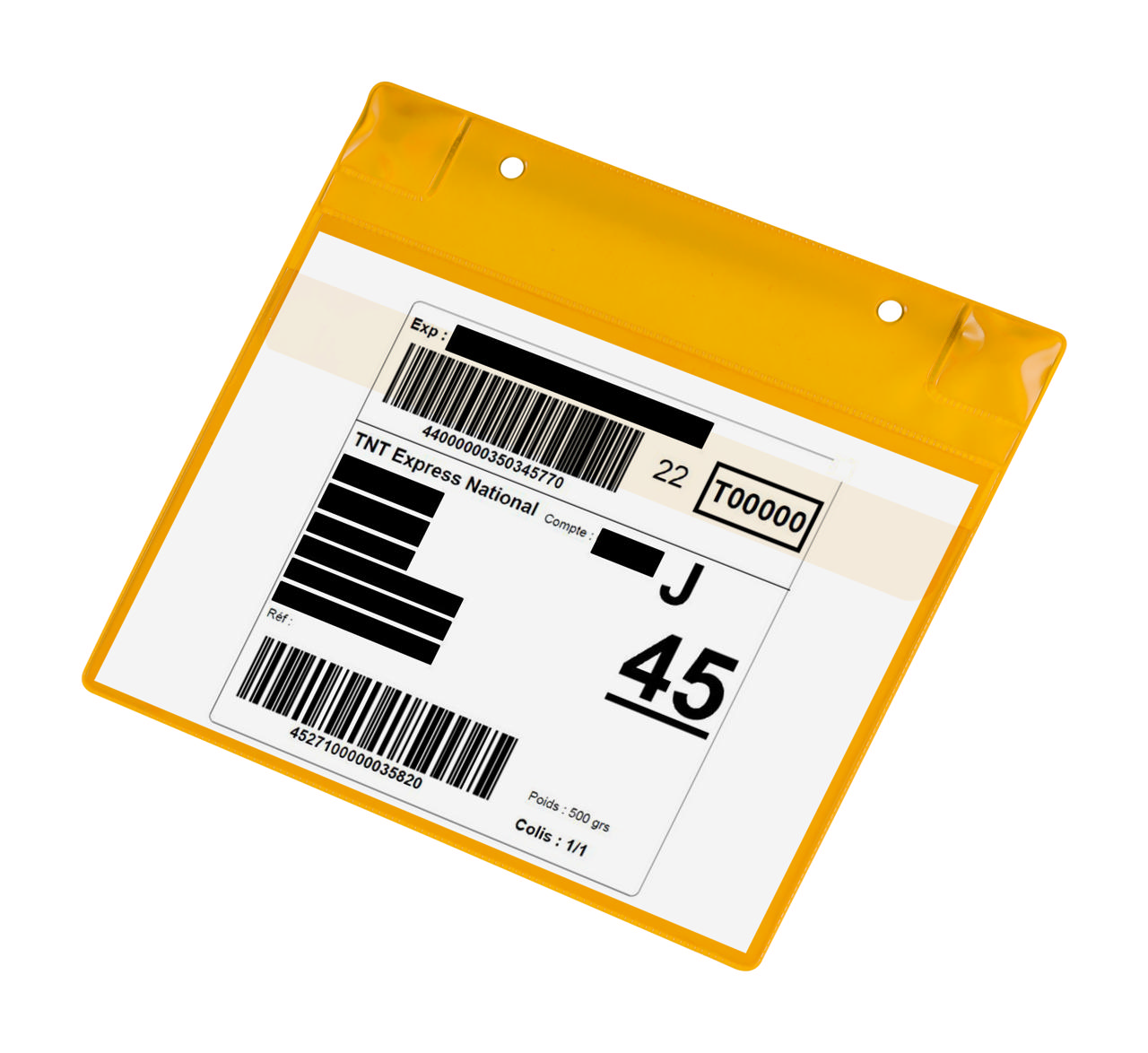 Magnetisk logistik-ID-ficka, med neodymmagneter och klaff, A5, liggande