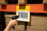 Magnetisk logistik-ID-ficka, med neodymmagneter och klaff, A5, liggande