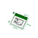 Magnetisk logistik-ID-ficka, med neodymmagneter och klaff, A5, liggandeformat