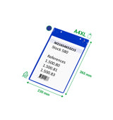 Magnetisk logistik-ID-ficka, med neodymmagneter och klaff, A4 XL, ståendeformat
