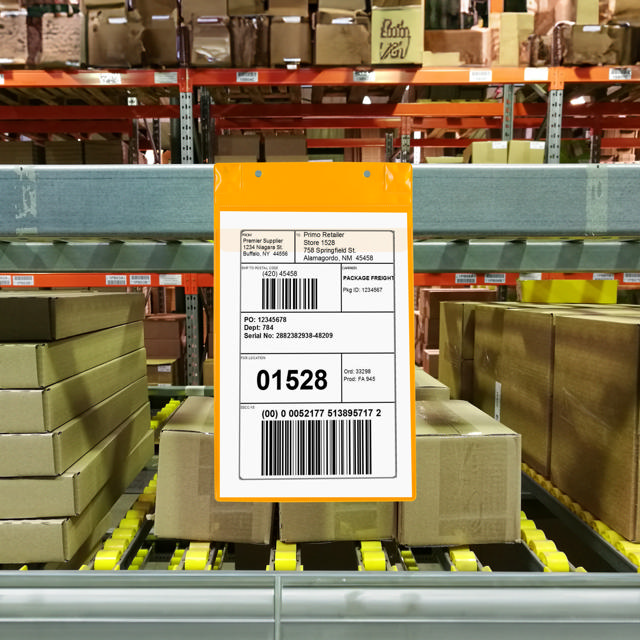 Magnetisk logistik-ID-ficka, med neodymmagneter och klaff, A4 XL, ståendeformat