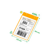 Magnetisk logistik-ID-ficka, med neodymmagneter och klaff, A4 XL, ståendeformat