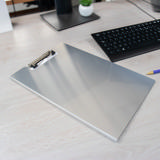 Klippbord med lock, aluminium, A4, stående