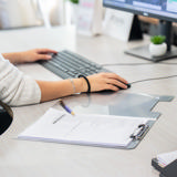 Klippbord med lock, aluminium, A4, stående