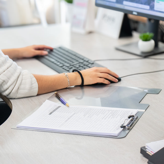 Klippbord med lock, aluminium, A4, stående