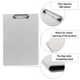 Klippbord med lock, aluminium, A4, stående