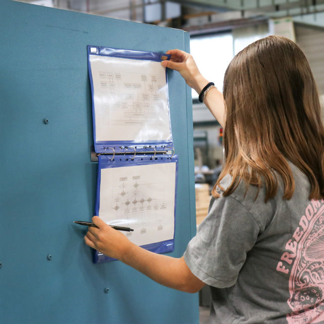 Magnetiskt 4-rings displaysstöd, aluminium, A4