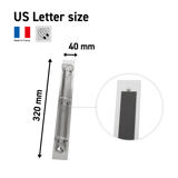 Magnetiskt 3-rings displaysystem, aluminium, US Letter-storlek, stående/liggande