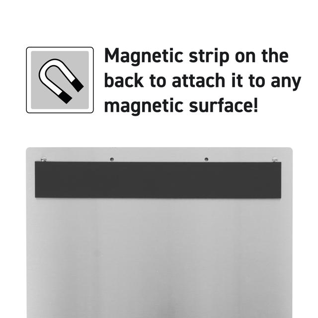 4-rings displaypärm, med magnetfäste, aluminium, A4, liggande format