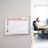 4-rings displaypärm, med magnetfäste, aluminium, A4, liggande format