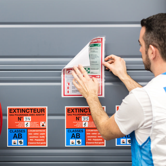 Kang Easy Load självhäftande skyltficka, permanent, A4
