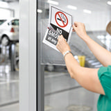 Självhäftande annonsficka Kang Easy Clic, ompositionerbar, A4, röd hörn