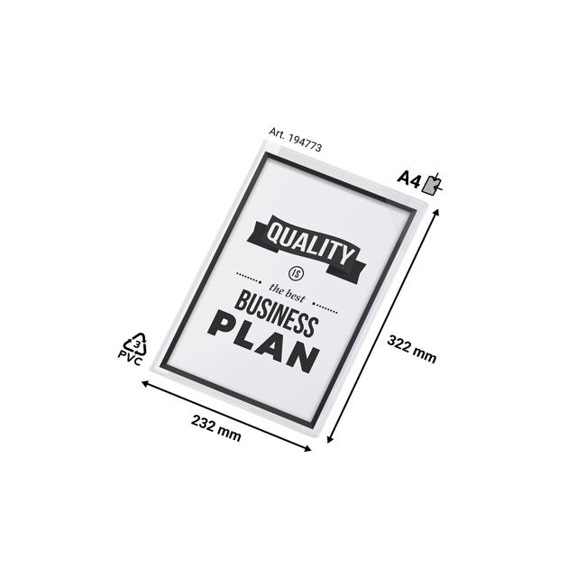 Kang Easy Load Självhäftande Skyltficka, Flyttbar, A4