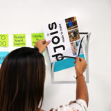 Självhäftande presentationsficka Magneto Pro, omplacerbar, A4, PP