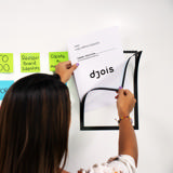 Självhäftande presentationsficka Magneto Pro, omplacerbar, A4, PP