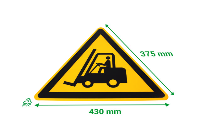 Självhäftande säkerhetspiktogram, Varning gaffeltruckar