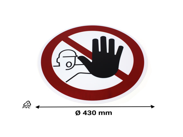 Självhäftande säkerhetspiktogram, Tillträde förbjudet för obehöriga