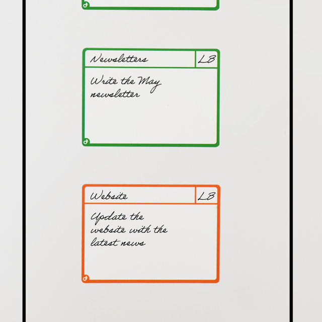Magnetiska uppgiftskort, M, 105 x 75 mm
