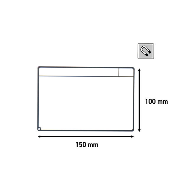 Magnetiskt uppgiftskortsset för Kanban-tavla, 3 kolumner, S-kort