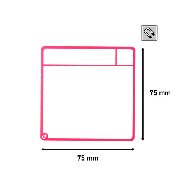 Magnetiskt uppgiftskortsset för Kanban-tavla, 3 kolumner, S-kort