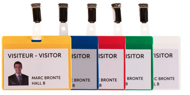 Besöksbricka Kit, PVC, med klämmor och insatser, horisontell