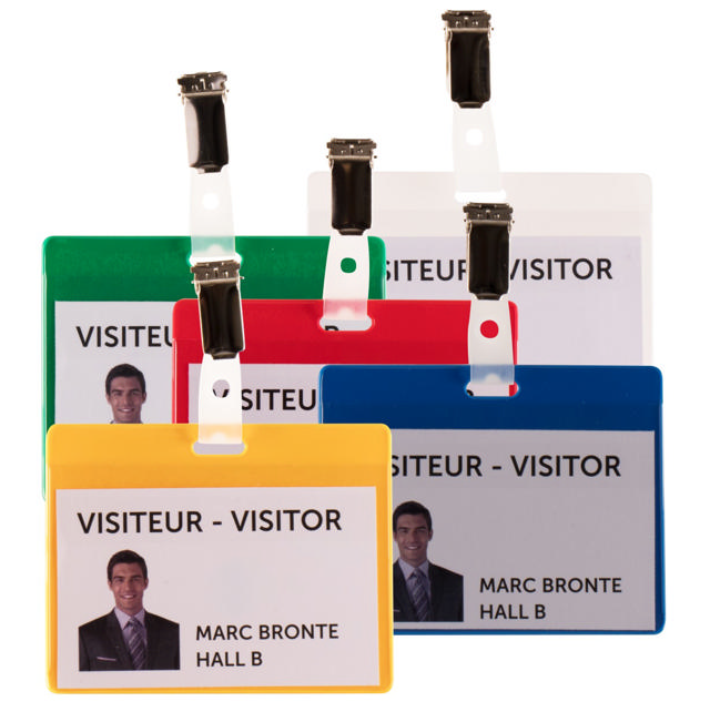 Besöksbricka Kit, PVC, med klämmor och insatser, horisontell