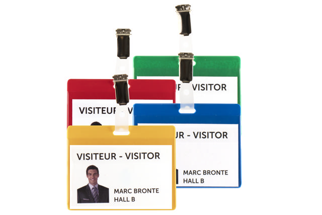 Besöksbricka Kit, PVC, med Klämmor och Insatser, Horisontell