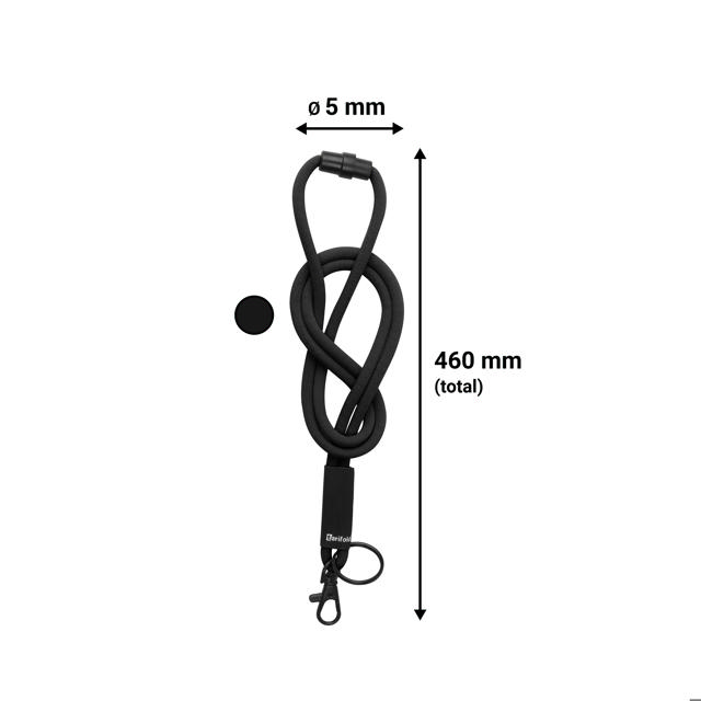 Mjuk snodd med svängkrok och nyckelring