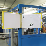 Tom Tarifold väggdisplay i metall, A4, för 10 fickor, med sidostopp