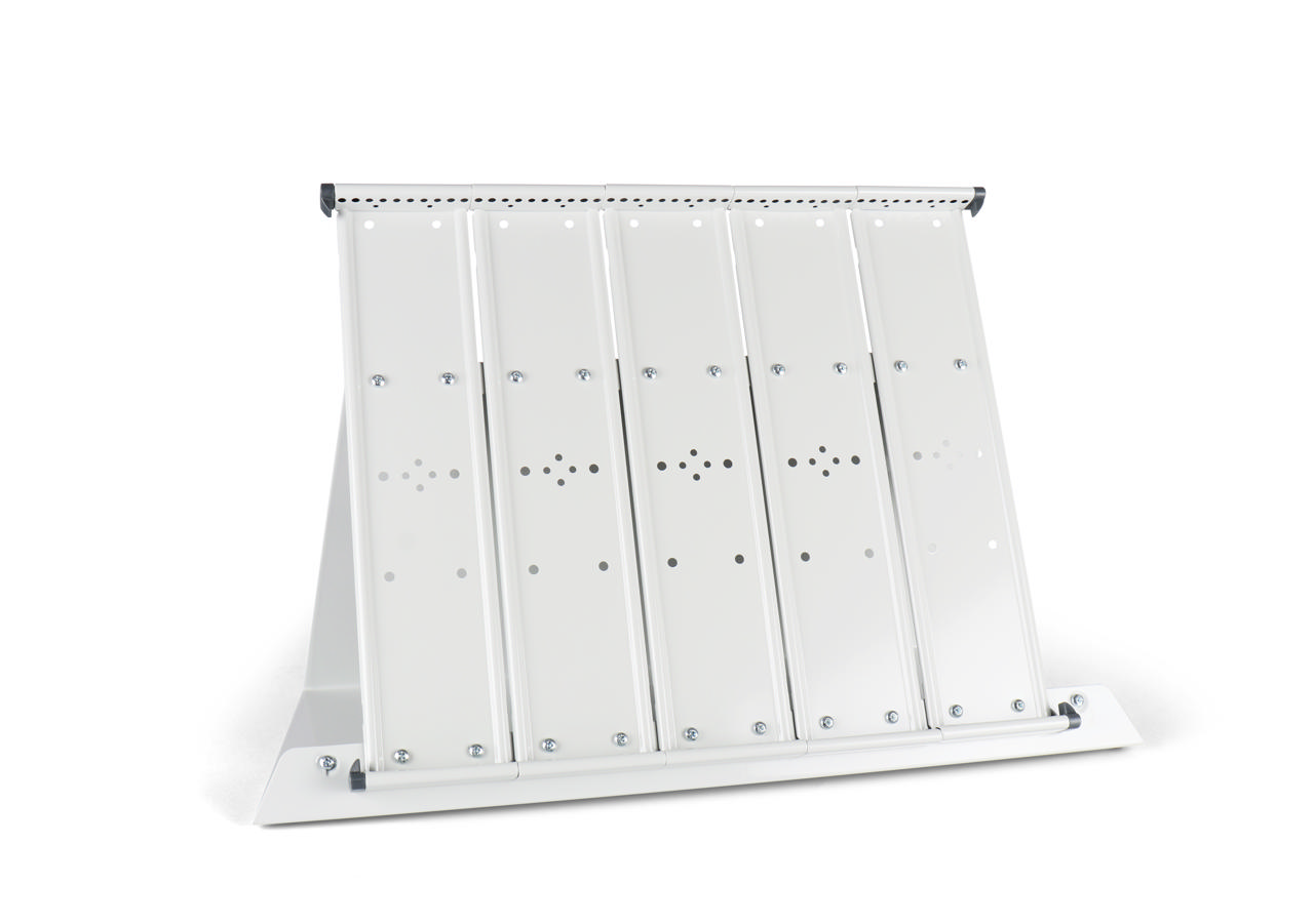Monterad tom Tarifold metallbordsdisplay, A4, med sidostopp, för 50 fickor